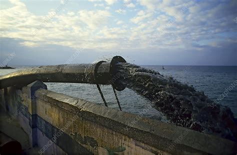 Raw Sewage Flows Into The Sea Stock Image C0200166 Science Photo