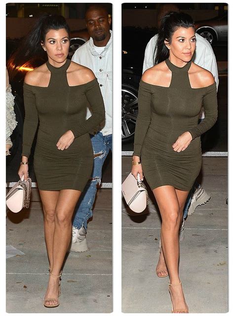 Dress Bodycon Dress Kourtney Kardashian Sandals Purse Olive Green Off The Shoulder