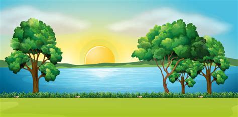 Best Garden Lake Illustrations Royalty Free Vector Graphics And Clip Art