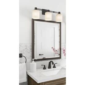 Giagni 20 in matte black rectangular bathroom mirror the mirrors department at lowes. Allen + roth 24-in Oil-Rubbed Bronze Rectangular Bathroom ...