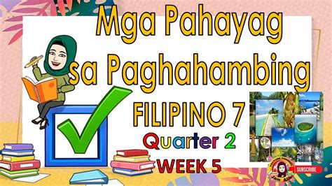 Filipino 7 Quarter 2 Week 5 Mga Pahayag Sa Paghahambing Youtube