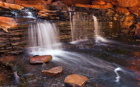 Wallpaper Landscape Waterfall Rock Nature Reflection River