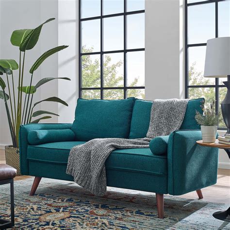 Revive Upholstered Fabric Loveseat Teal By Modway