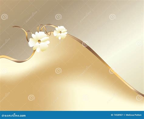 White Gold Flower Design Stock Vector Illustration Of Bloom 7458987
