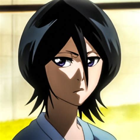 An Anime Character With Black Hair And Blue Eyes