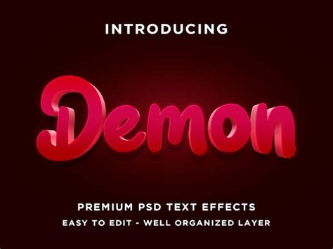 Premium Psd Demon Text Effect