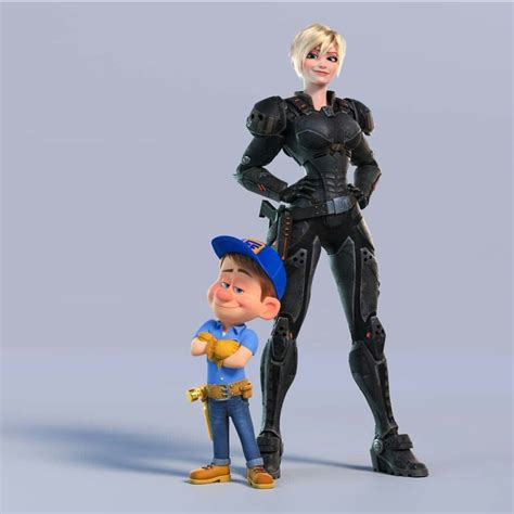 Fix It Felix And Sergeant Tamora Calhoun ~ Wreck It Ralph 2012 Wreck