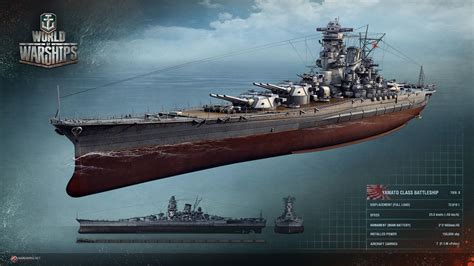 Download Battleship Yamato World Of Warships Wallpapertip