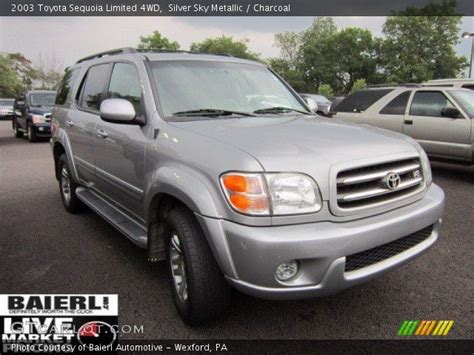 Silver Sky Metallic 2003 Toyota Sequoia Limited 4wd Charcoal