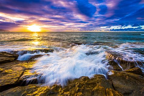 Images Hawaii Usa Ocean Nature Waves Sunrises And Sunsets Landscape