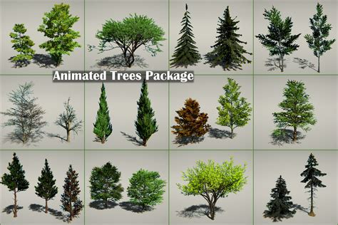 Animated Trees Package 3d Trees Unity Asset Store