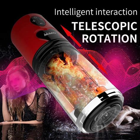 Buy Male Masturbator Automatic Telescopic Rotation Real Vagina Voice
