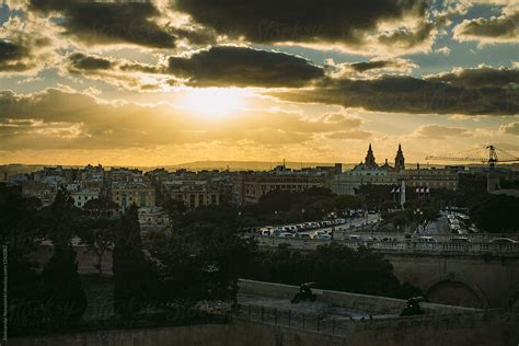 Sunset Over Valletta By Stocksy Contributor Aleksandar Novoselski Stocksy