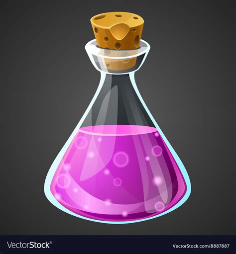 Cartoon potion bottle Royalty Free Vector Image
