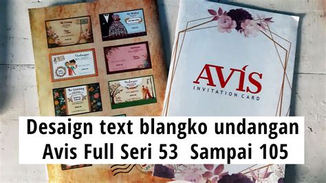 Desaign Text Blangko Undangan Avis Full Seri 53 Sampai 105 Arie Cellular