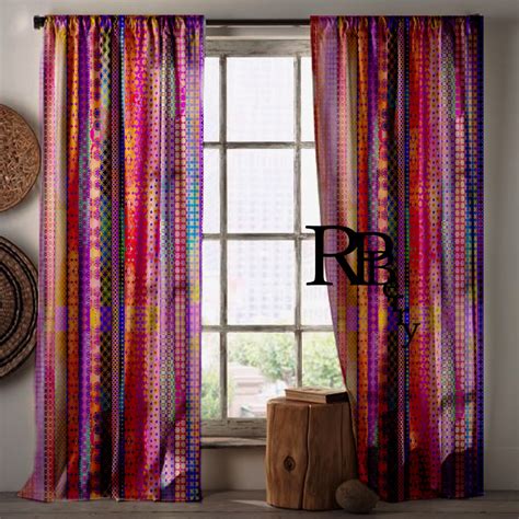 Bohemian Gypsy Curtains Moroccan Drapes Purple By Rpberrydesigns
