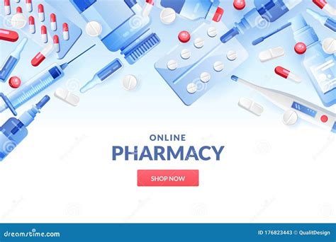 Medicine Pharmacy Background Drugstore Banner Design Template With