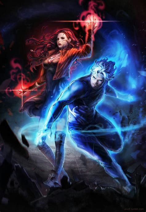 Scarlet Witch And Quicksilver Wanda Maximoff And Pietro Maximoff