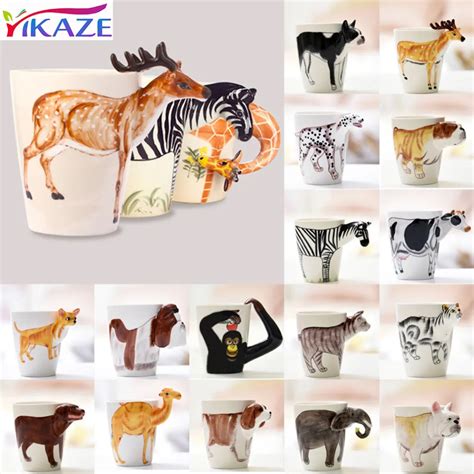 3d Animals Pattern Ceramic Mugs Cups Creative T Ceramic Coffee Milk