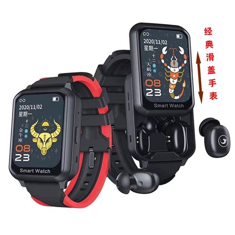 Jual Panas Huaqiang North Smart Watch Headset 2 In 1 Panggilan Bluetooth Heart Rate Tekanan