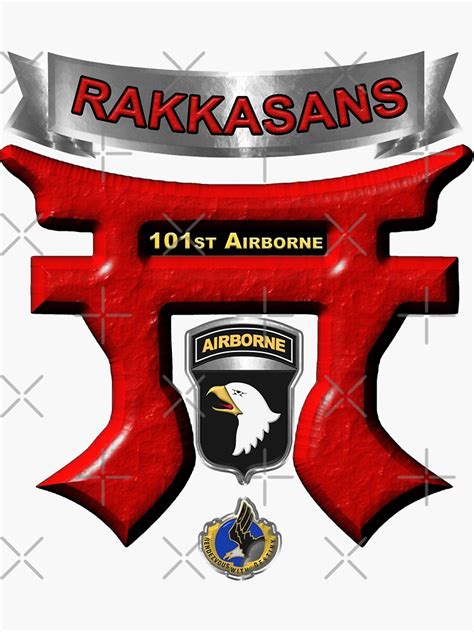 101st Airborne Division Rakassans Sticker For Sale By Soldieralways