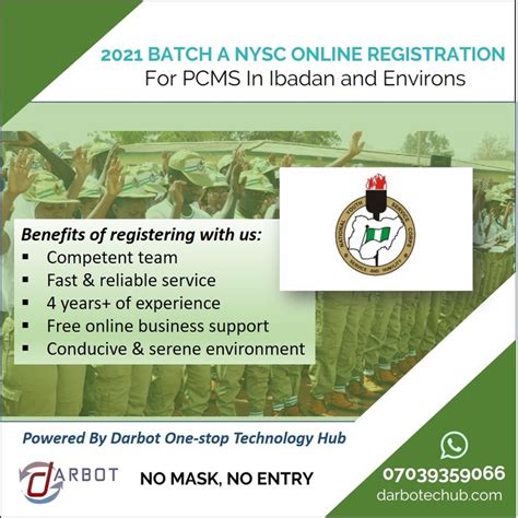 The national youth service corps management have released a circular which states the date for the commencement of nysc 2021 batch b senate list upload. NYSC ONLINE REGISTRATION! Vital Info for 2021 Batch A PCMs ...