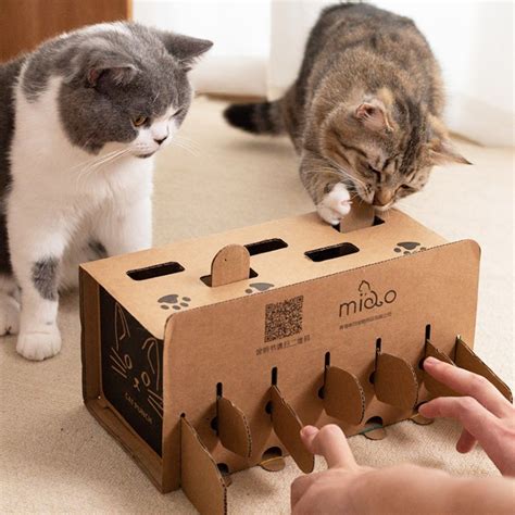 Cardboard Cat Toy Interactive Assembled Cat Funny Toy Whack A Mole Came
