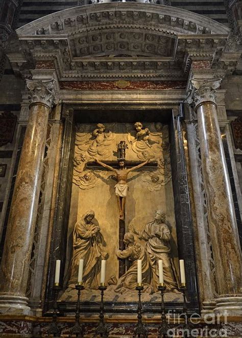 Jesus Christ On Cross Inside Sienas Duomo Photograph By Sami Sarkis