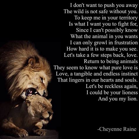 Lion And Lioness Love Quotes Quotesgram