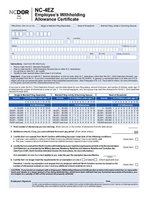 2023 Nc 4 Form Printable Forms Free Online