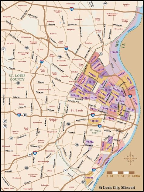 Map Of Zip Codes St Louis City Paul Smith
