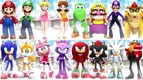 Mario And Sonic Characters Names