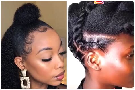 Half Up Half Down Braided Hairstyles For Black Women Easy Braid