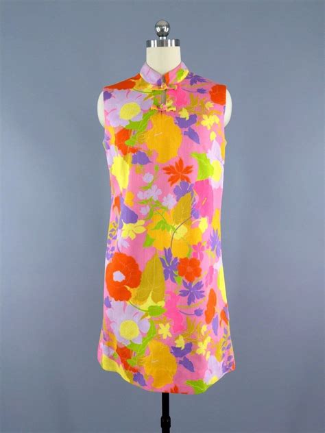 1960s vintage pink hawaiian print shift dress vintage dresses 1960s dresses 1960s fashion
