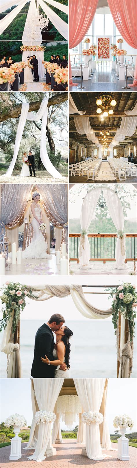 Here are a few wedding decoration ideas that are low maintenance, but beautiful and impactful. 36 Romantic Drapery Wedding Decorations Ideas | Deer Pearl ...