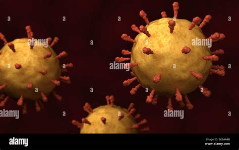 Ilustración Biomédica Conceptual Del Virus Del Sarampión De Rubéola