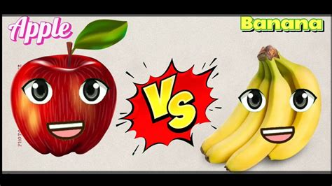 Apple Vs Banana Health Information Bangla Apples And Bananas Compare