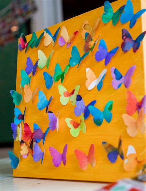 3d Paper Butterfly Wall Art Whimsical Diy Craft Idea For Preschoolers