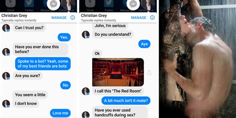 facebook messenger now has a straight to the point christian grey chatbot who will sext users