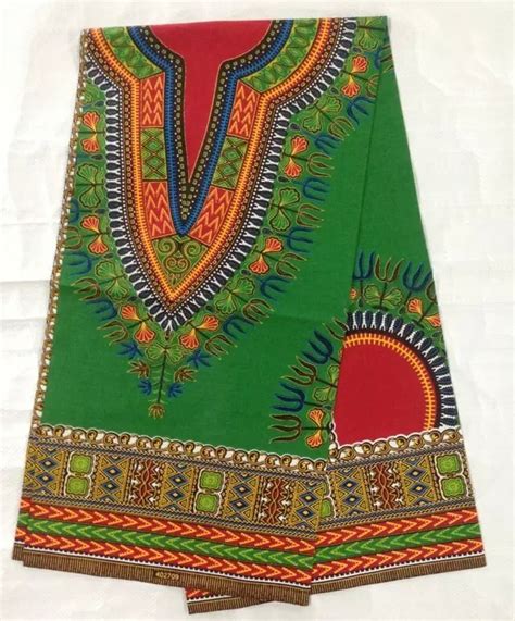 Green Dashiki Cotton Fabric Patchwork Cloth African Printed Wax Hollandais Batik Wax For Nigeria