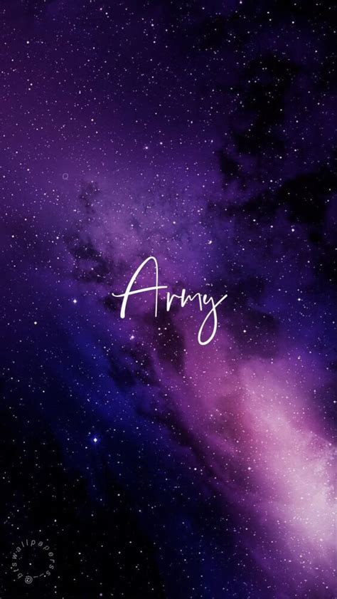 Bts Army Logo With Galaxy Background Wallpaper Download Mobcup