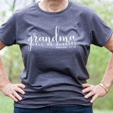 Grandma Call Me Blessed Ladies Short Sleeve Shirt Shirts T Shirt