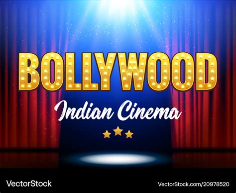 Bollywood Indian Cinema Film Banner Royalty Free Vector