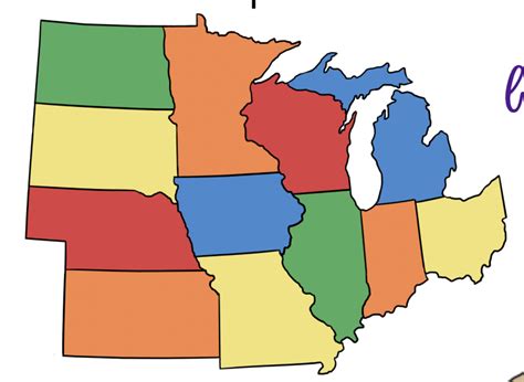 Midwest Region States And Capitals Diagram Quizlet