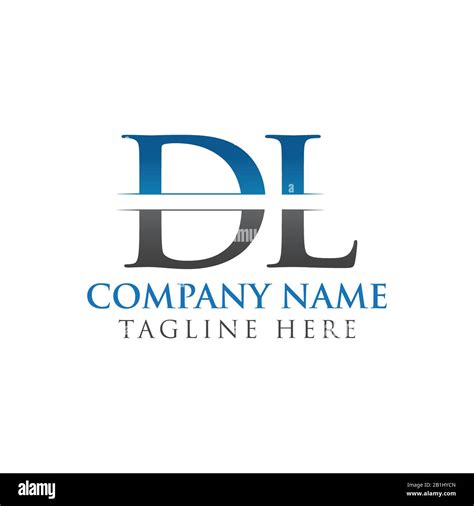 Initial Dl Letter Logo Design Vector With Blue And Grey Color Dl Logo