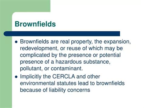 Ppt Brownfields Powerpoint Presentation Free Download Id4497148