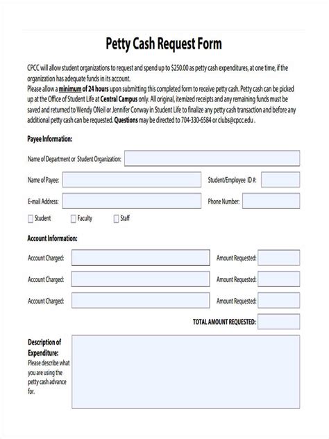 Free 5 Petty Cash Requisition Forms In Pdf