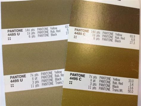 Color Pantone Dorado Metálico Para Impresión
