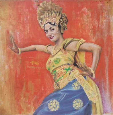 Balinese Dancer Acrylic Painting Seni Painting Lukisan