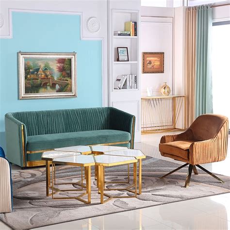 This modern velvet sofa is designed to seat three, but its generous sizing means you can always squeeze in a few more when needed! Luxury Modern Green Velvet Upholstered 3-Seater ...